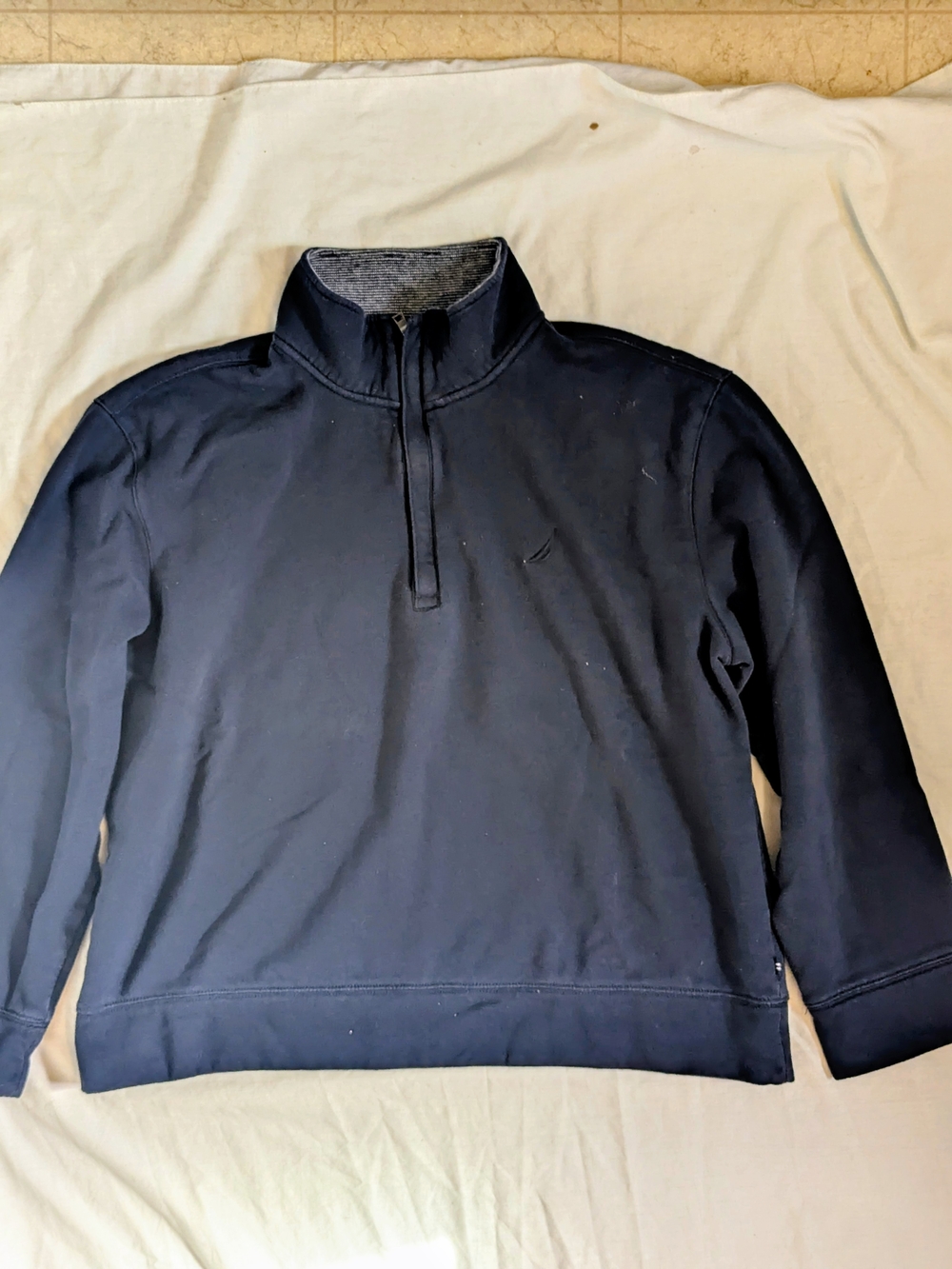 Nautica Men's Navy Quarter-Zip Sweater